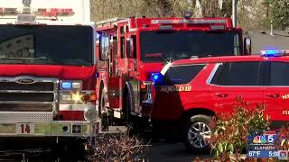 Emergency crews respond to two vehicle car crash in Medford
