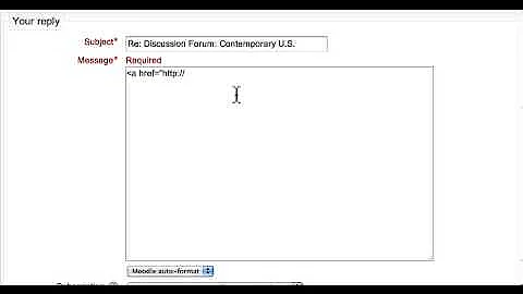 Adding a live link and an image without a toolbar in Moodle 2