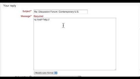 Adding a live link and an image without a toolbar in Moodle 2