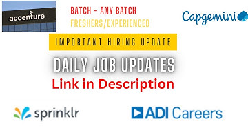Daily jobs updates | OFF Campus Drives Updates