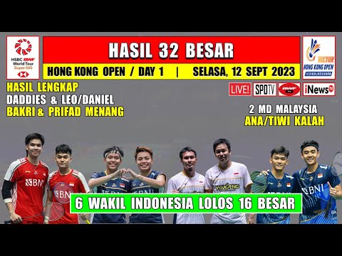 Hasil Lengkap Hong Kong Open 2023 Hari Ini Day 1 R32 ~ BAKRI DADDIES PRIFAD &amp; BABBIES Menang