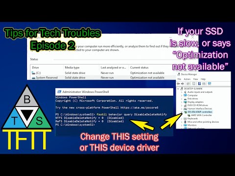 Fix SSD Disk Optimization Not Available Error Message Windows 10 11 Trim Tips for Tech Troubles Ep 2