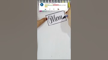 Mom 🥰 in calligraphy || doms brush pen calligraphy || calligraphy name writing /WhatsApp status💕