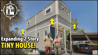 Tiny house w/ an elevator roof raise to create 2nd floor