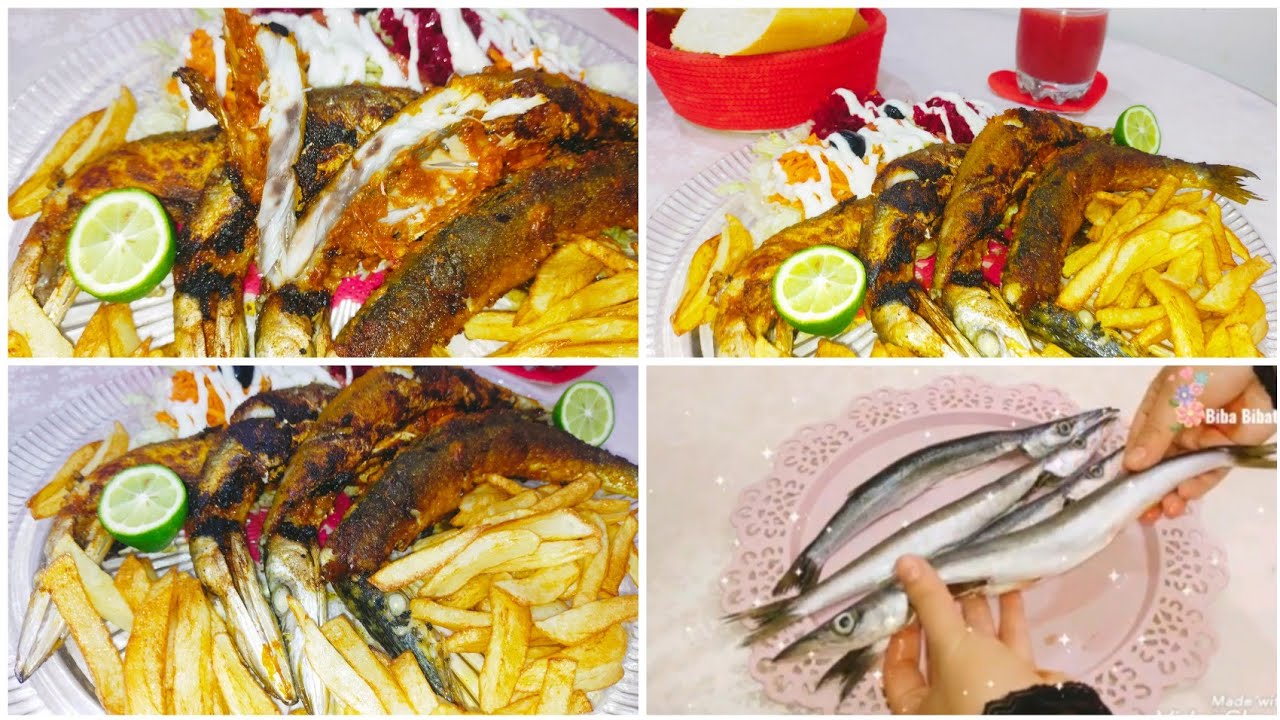 سمك البروشي🐬مقلي بالدرسة او بتتبيلة رائعة بدون شوك وهو من الاطباق الصيفية اللذيذة😋poisson brochet