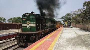 Volcanic eruption by GOC WDG-3A || 06849/Tiruchchirapalli Rameswaram Special || 13536 GOC WDG-3A