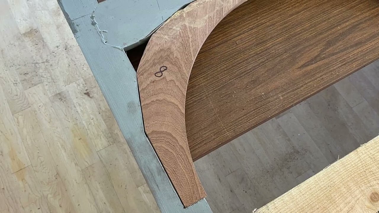 Orangery curved hardwood door frame