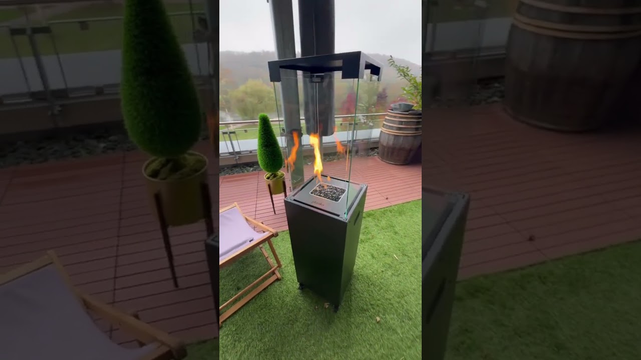 399,00€ Planika - Faro – Terrassenheizer Gas schwarzer, 8kW tragbarer und freistehender...