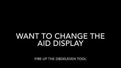 VW golf mk7 facelift AID display change using obdeleven