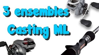 3 ensembles casting ML (canne + moulinet) pour tout les niveaux