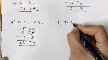 Decimal fractions | class 5 maths chapter 9 problem set 41 | subtraction of decimal fractions