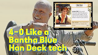 Hop into the falcon like a Bantha with this 40 Blue Han Solo deck!