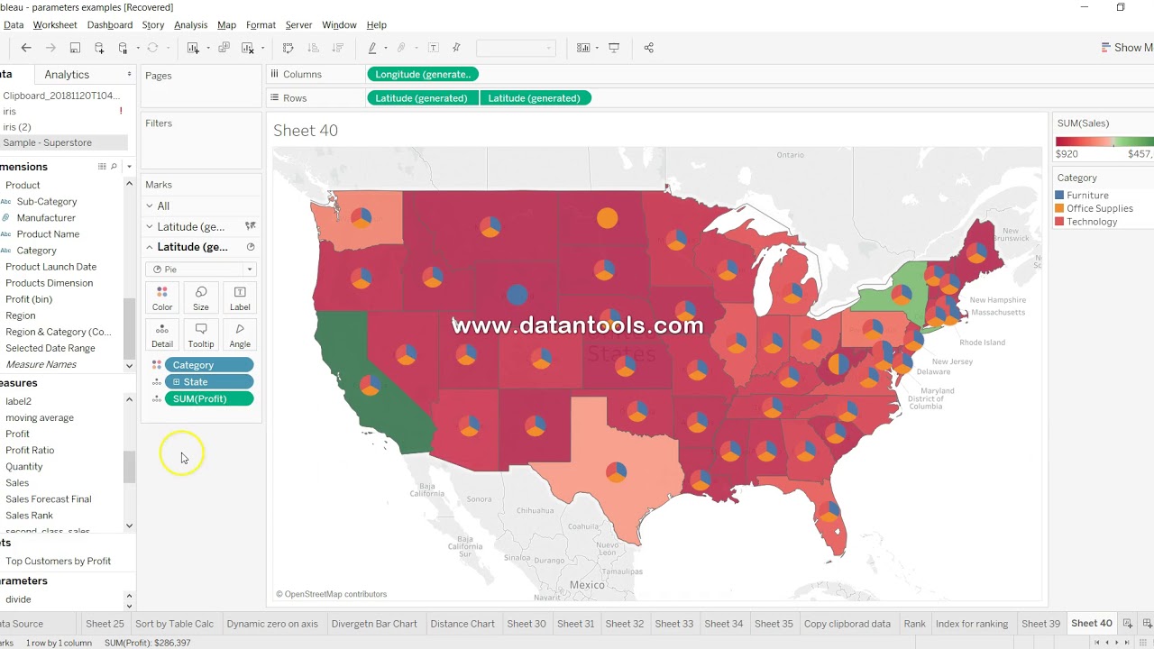 Tableau Pie Chart On Map