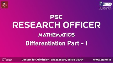 #PSC#ResearchOfficer EXAM_#Mathematics - #Differential Equation Part - 1
