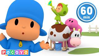 pocoyo s farm let s learn farm animals pocoyo english cartoons