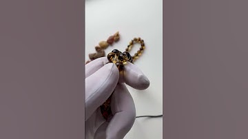 Natural Baltic Amber 30g Islamic Prayer Rosary 9mm. 66 Brown Color Beads Tesbih