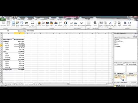Video: Excel'de Pivot Tablo Nasıl Yapılır