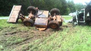 Aftermath of Dump Truck Rollover July 14th 1200pm Chipley,FL I-10 West