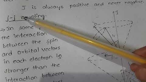 L-S and j-j coupling or coupling schemes with notes