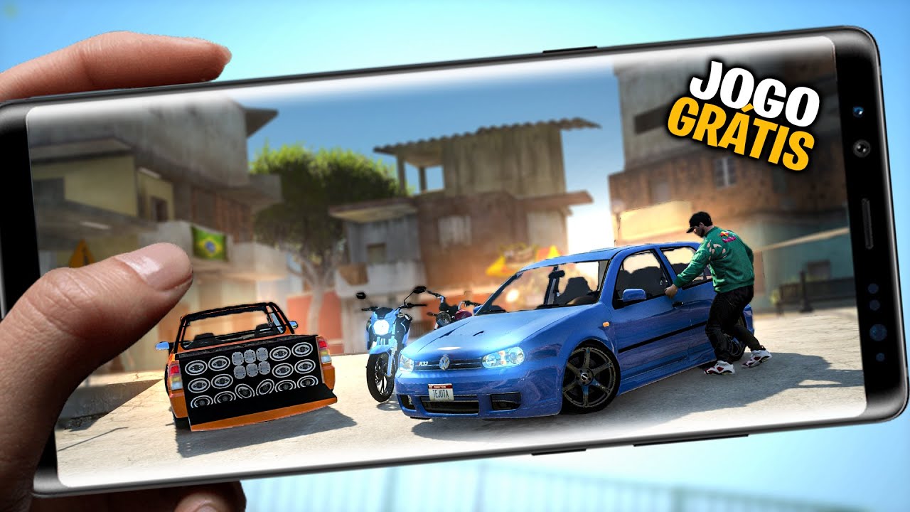 O MELHOR JOGO TIPO GTA PARA CELULAR ANDROID É BRASILEIRO! (CARROS REBAIXADOS  ONLINE) 