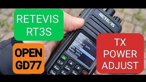 OPEN GD77 - Change Power Level (RT3S)