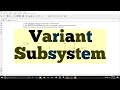 Simulink Tutorial - 54 - Variant Subsystem