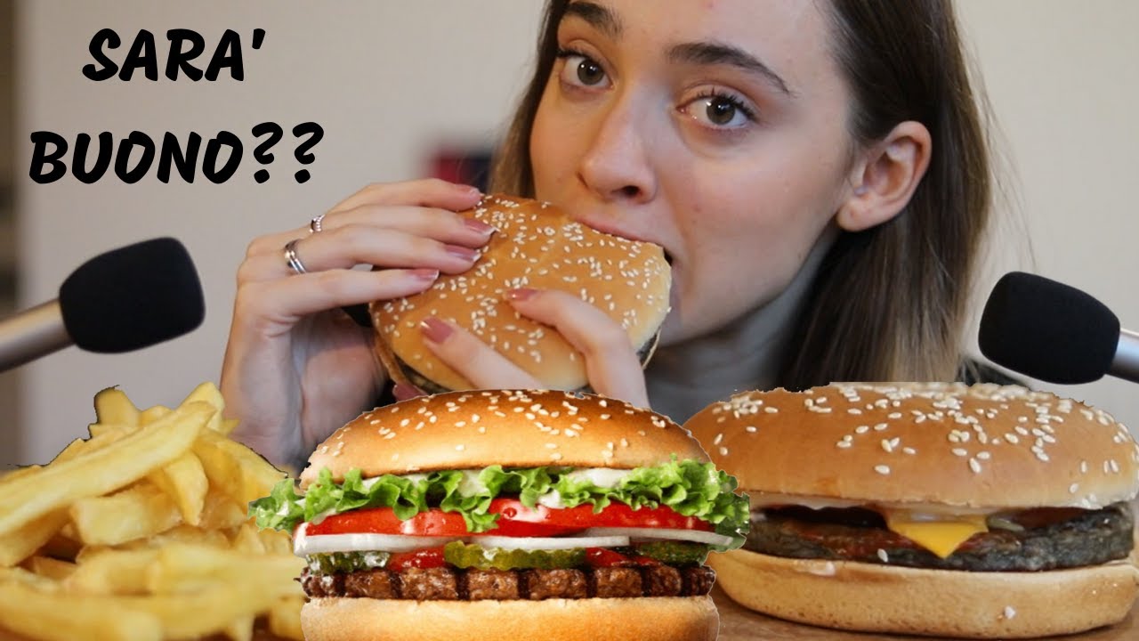 PROVO L'HAMBURGER SENZA CARNE | ASMR EATING