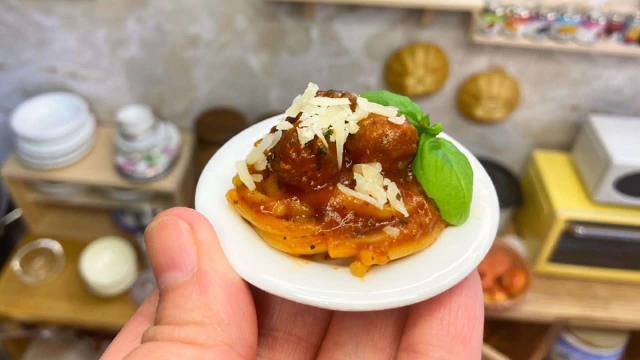 Mini Spaghetti & Meatball Nest 🍝🥰