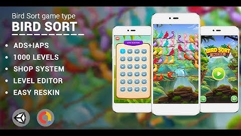 Bird Sort: Color Sorting puzzle game Complete Bird Sort Unity Source Code
