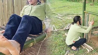 clean the garden - make a bed - make a wall - episode 4- lý Thị tuy