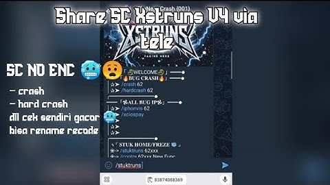 SHARE SC BOT BUG | Xstruns V4 NO ENC 🥶