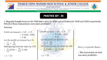 TVMHS STD VI MATHS BY SNEHAL MS.