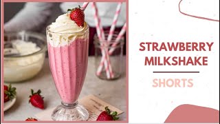 Strawberry Milkshake Recipe #Shorts Resimi