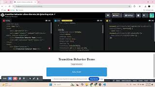 transition-behavior :allow discrete; && @starting style