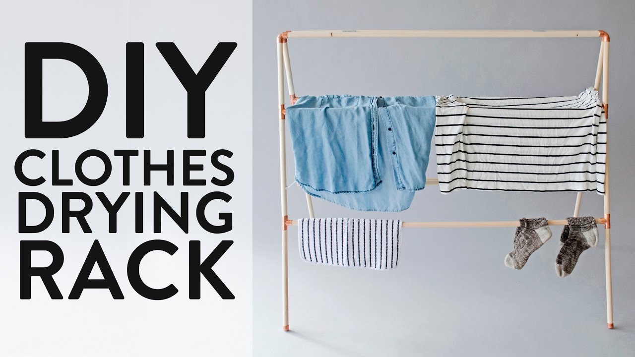 Make This: DIY Clothes Drying Rack - YouTube