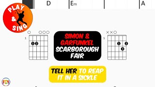 SIMON & GARFUNKEL Scarborough fair FCN GUITAR CHORDS & LYRICS screenshot 5
