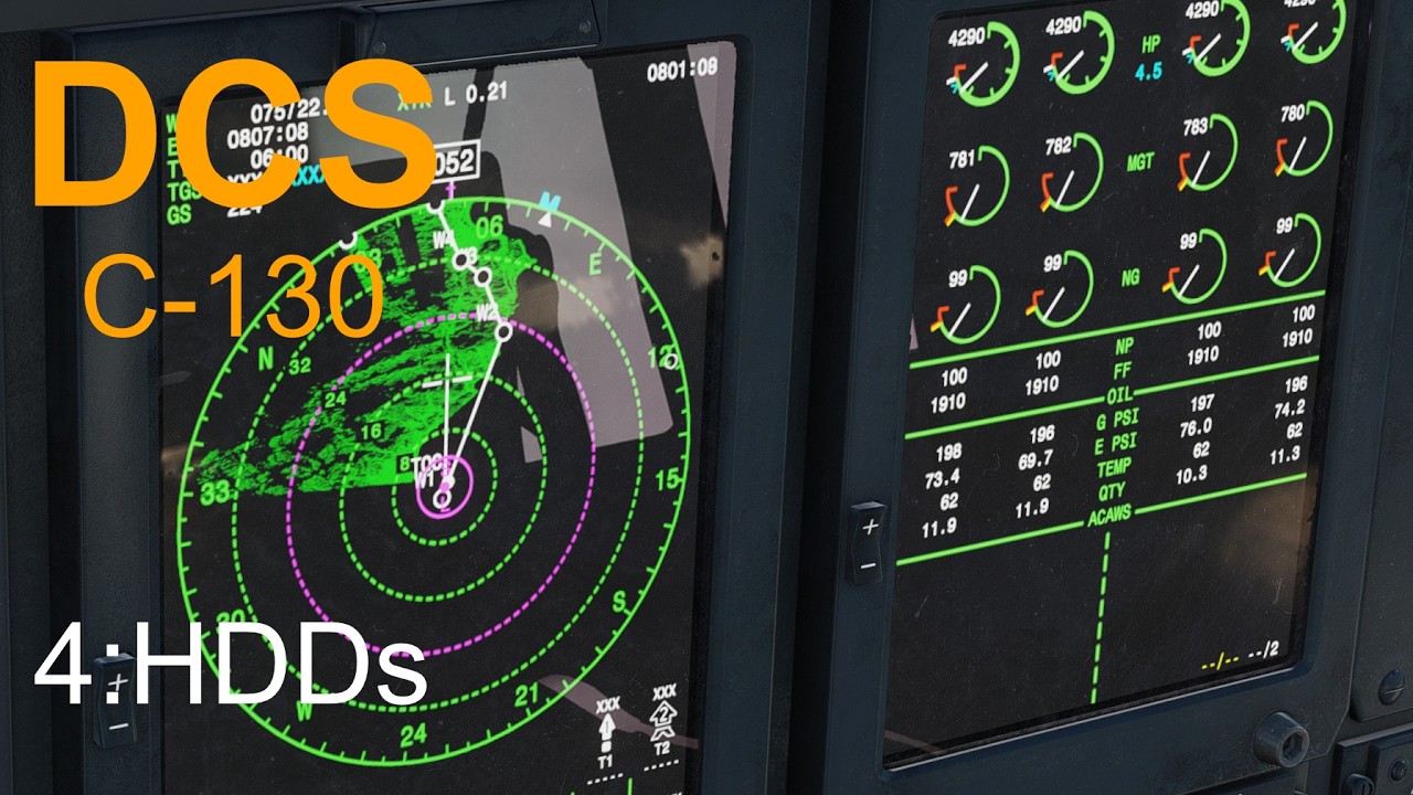 DCS C-130 Tutorial 4: HDD Seiten + HUD [deutsch]