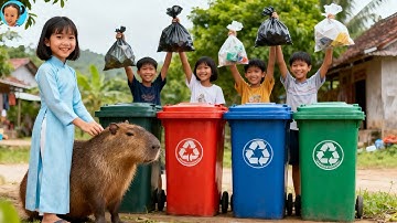 Capybara và Mai: Bài học không vứt rác bừa bãi | Cả làng cùng chung tay bảo vệ môi trường