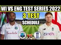 West Indies Vs England Test Series 2022 Schedule, Time Table, Team Squad, All Details, | WI vs ENG |