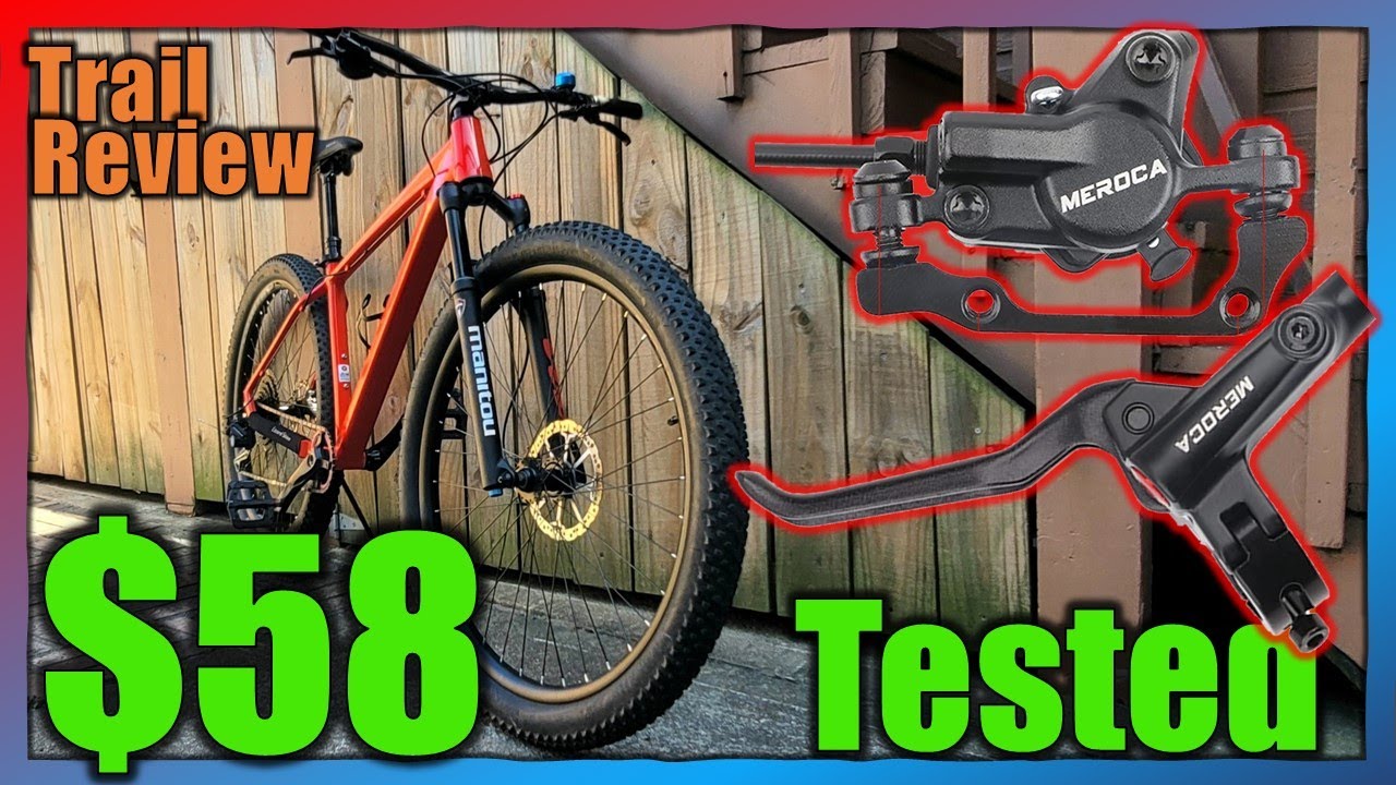 Meroca 2 piston Hydraulic brakes Red Axum #mtb #mtblife #cheap #emtb Only  buy certain Walmart bikes - YouTube