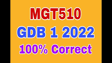 mgt510 gdb solution 2022|mgt510 gdb fall 2022|mgt510 gdb 1 2022