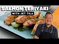 Jet tilas salmon teriyaki  in the kitchen with jet tila  food network