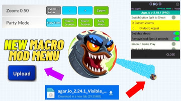 Agario Macro Mod Menu No Lag and Zoom with Full Control Xelahot for iOS and Android