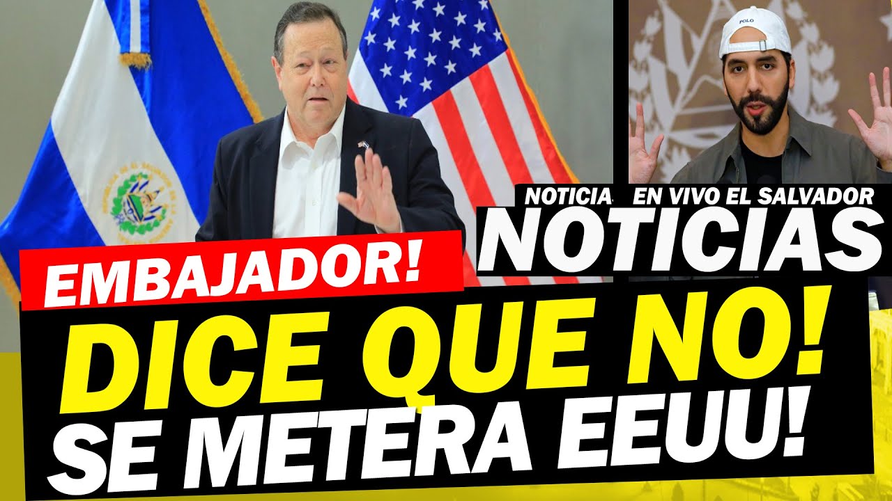 NUEVO EMBAJADOR DE EEUU LLEGA A EL SALVADOR ! DICE QUE NO SE METERA ...