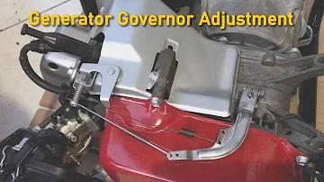 Generator Governor Adjustment
