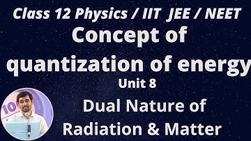 12th  Physics Concept of quantization of energy Dual Nature of Radiation & Matter Unit 8 AlexMaths