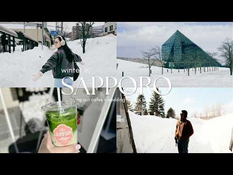 SAPPORO VLOG 🇯🇵 | cloud club matcha, cafe hopping, sledding at moerenuma park