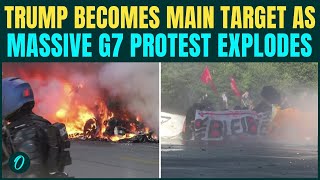Anti-Trump Fury BOILS OVER at G7 Protest | 20,000+ Protesters STORM Geneva; Tesla TORCHED
