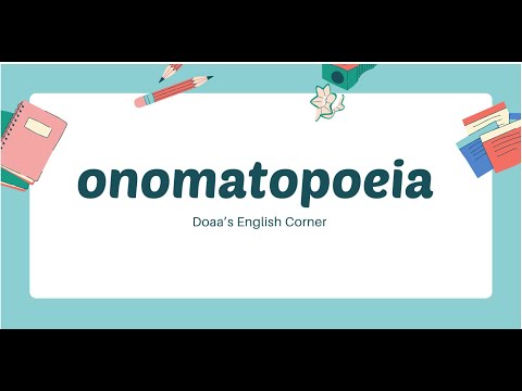 Onomatopoeia | المحاكاة الصوتية في اللغة الإنجليزية