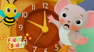 Hickory Dickory Dock | Funny Bunny Animation | Nursery Rhymes for Kids